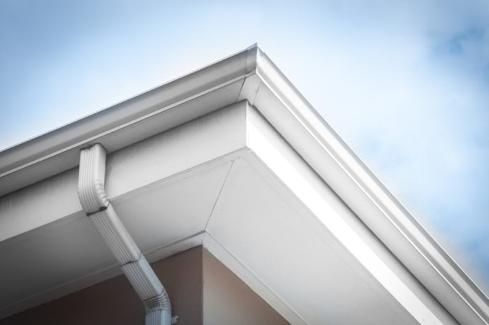 Boxed eaves and fascia on a house exterior